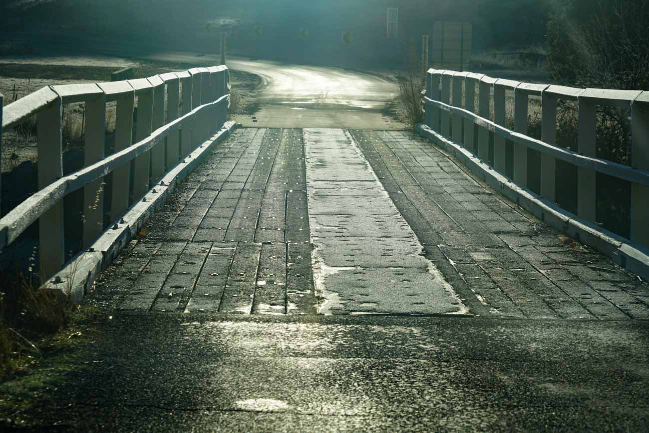 Original two-lane timber bridge on Naas Road