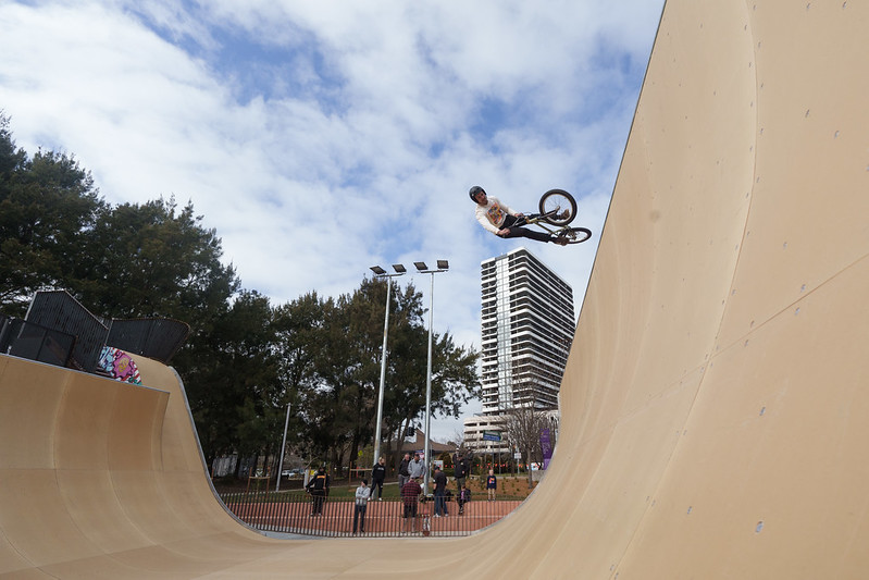 Completed half-pipe