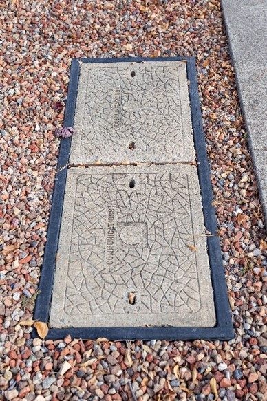 Phone infrastructure buried underground.