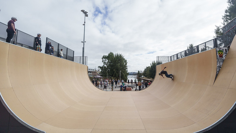 Completed half-pipe